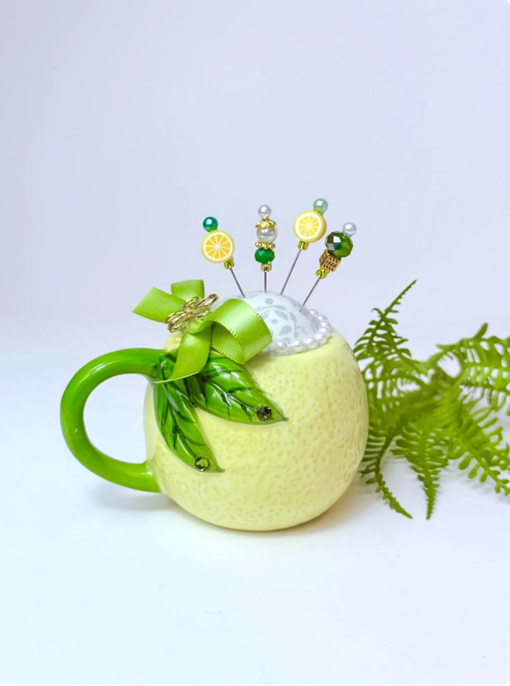 From Kitchen Mug to Sewing Delight: Meet My Upcycled Lemon Pincushion&nbsp;🍋